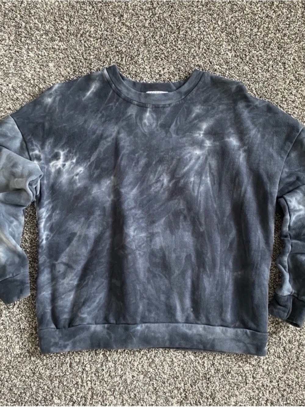 ALLFENIX Tie Dye Sweatshirt XS Blue White Pullover Crewneck Lounge Athleisure
